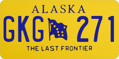 AK license plate GKG271