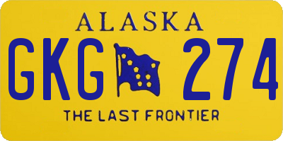 AK license plate GKG274