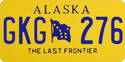 AK license plate GKG276