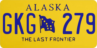 AK license plate GKG279
