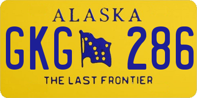 AK license plate GKG286
