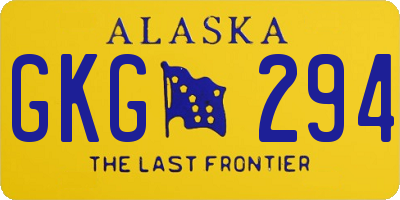 AK license plate GKG294