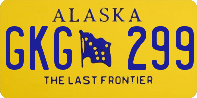 AK license plate GKG299