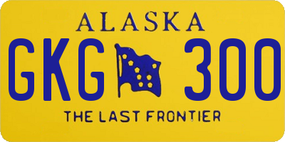 AK license plate GKG300