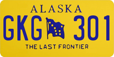 AK license plate GKG301