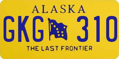 AK license plate GKG310