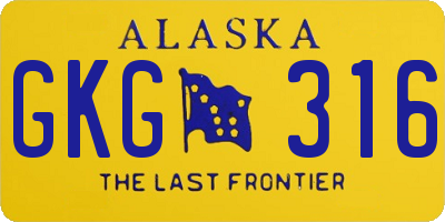 AK license plate GKG316