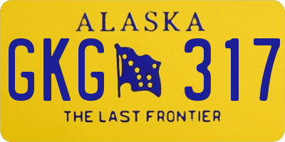 AK license plate GKG317