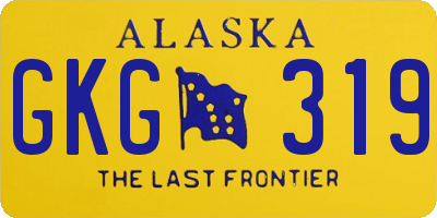 AK license plate GKG319