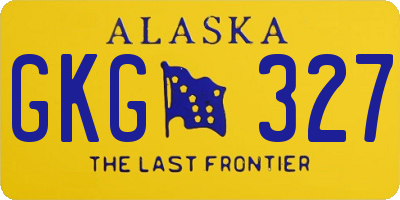 AK license plate GKG327