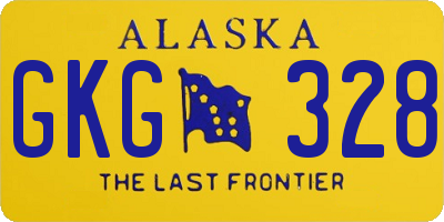 AK license plate GKG328