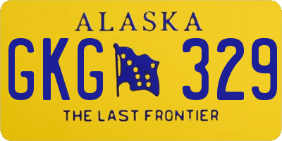 AK license plate GKG329