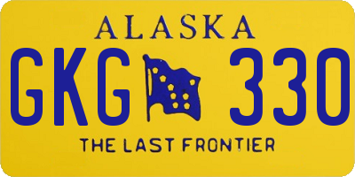 AK license plate GKG330