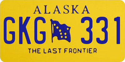 AK license plate GKG331