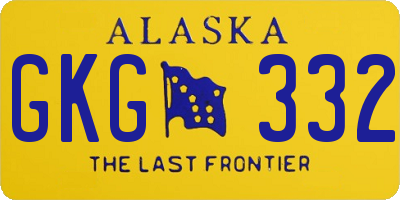 AK license plate GKG332