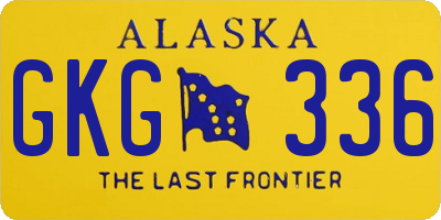 AK license plate GKG336