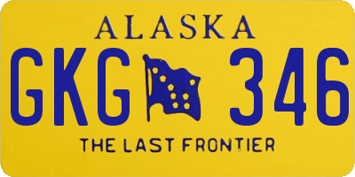 AK license plate GKG346