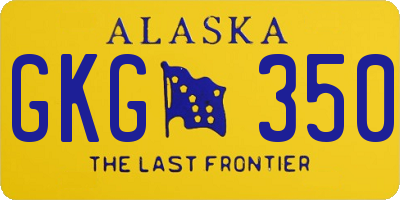 AK license plate GKG350