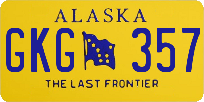 AK license plate GKG357