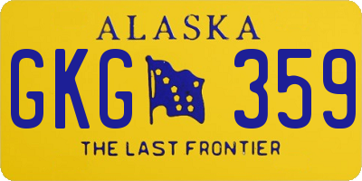 AK license plate GKG359