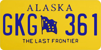 AK license plate GKG361