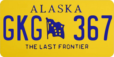 AK license plate GKG367
