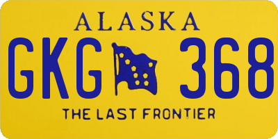 AK license plate GKG368