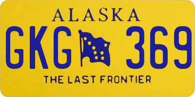 AK license plate GKG369