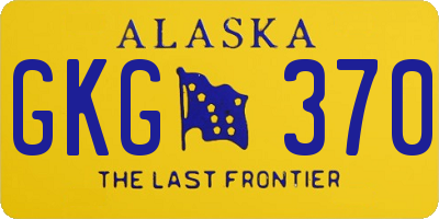 AK license plate GKG370