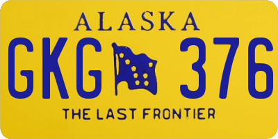 AK license plate GKG376
