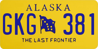 AK license plate GKG381