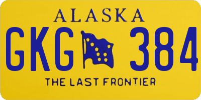 AK license plate GKG384