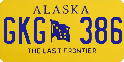 AK license plate GKG386