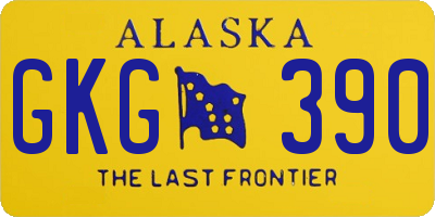 AK license plate GKG390