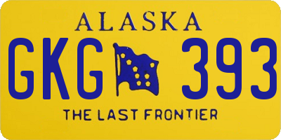 AK license plate GKG393