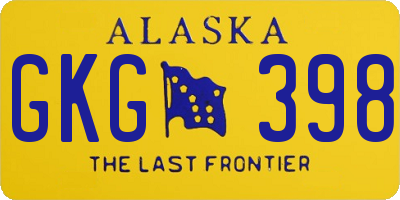 AK license plate GKG398
