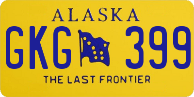 AK license plate GKG399