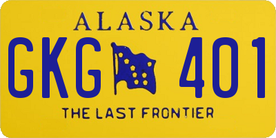 AK license plate GKG401