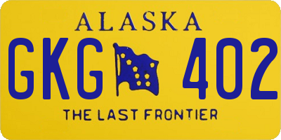 AK license plate GKG402