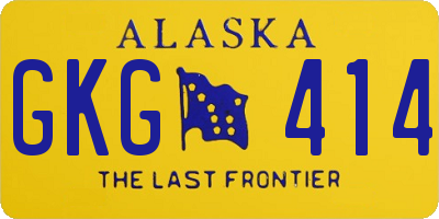 AK license plate GKG414