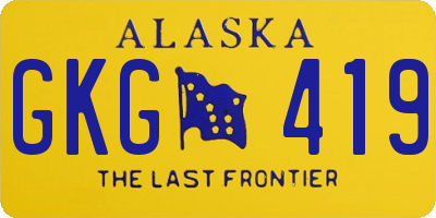 AK license plate GKG419