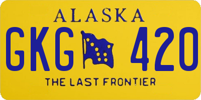AK license plate GKG420