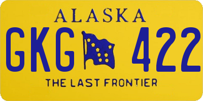 AK license plate GKG422