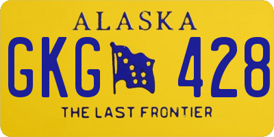 AK license plate GKG428