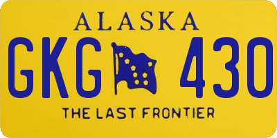 AK license plate GKG430