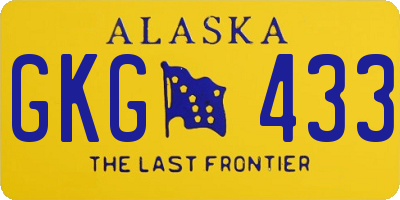 AK license plate GKG433