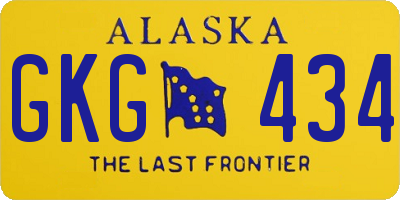 AK license plate GKG434