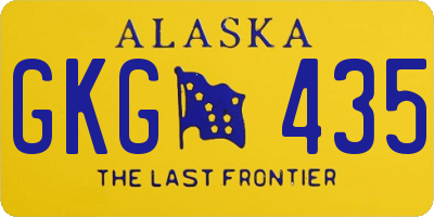 AK license plate GKG435