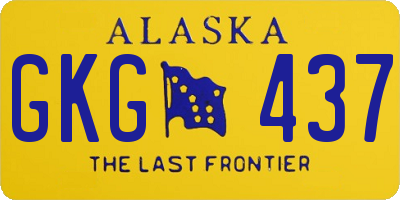 AK license plate GKG437