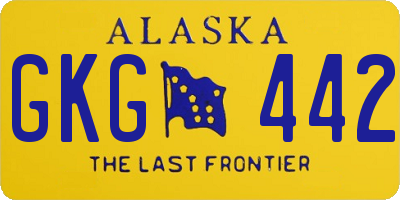 AK license plate GKG442